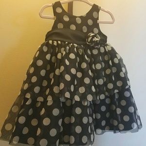 Black and white baby girl used formal dress